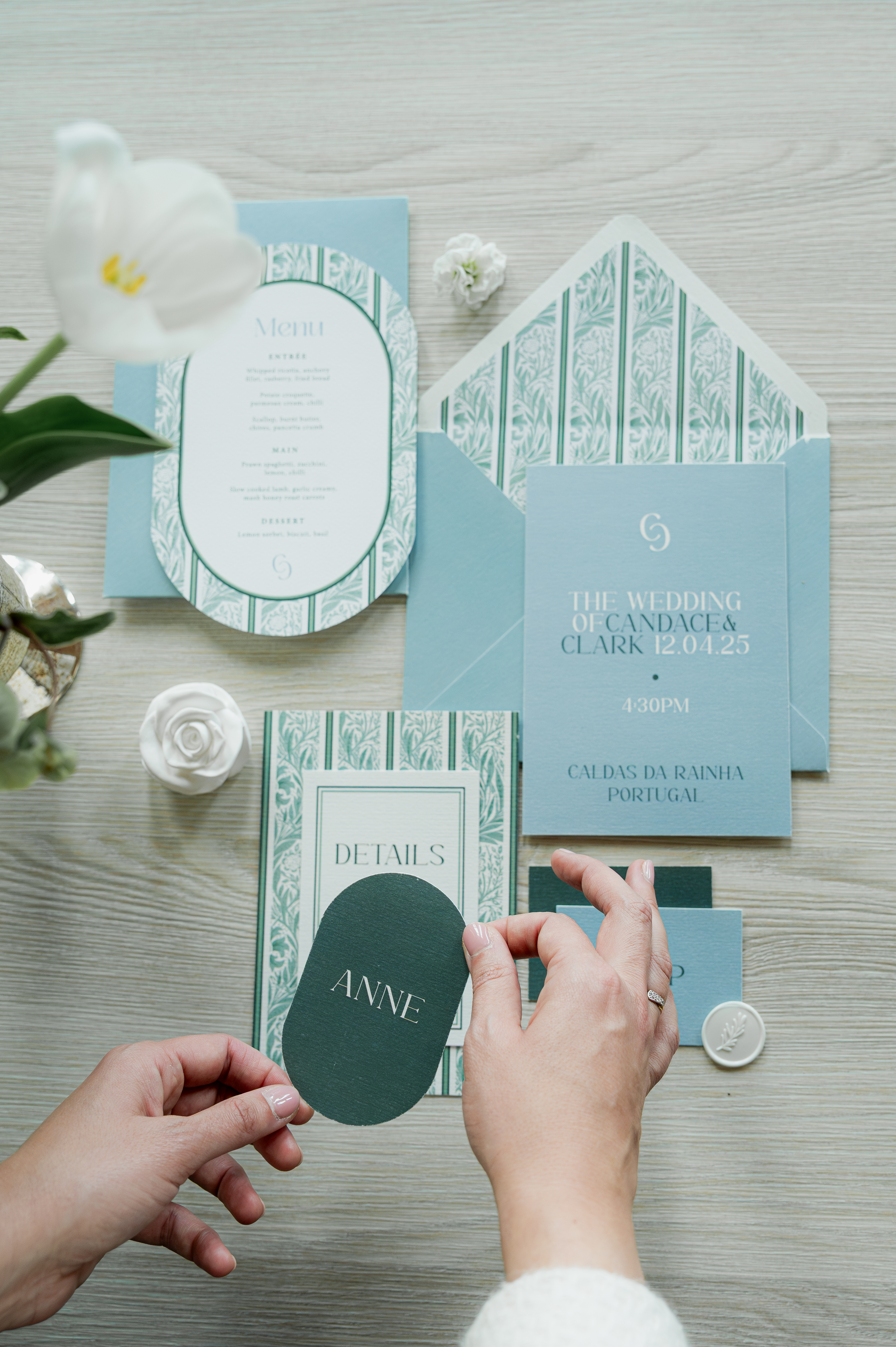 portugal wedding stationary